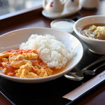 Sengokushi - トマト玉子丼＋エビワンタンスープ@税込900円