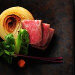 [One plate per person] Japanese black beef sirloin Steak kaiseki 7 dishes in total