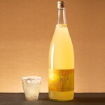 Yuzu sake squeezed from mountain yuzu