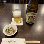 Sake Shoku Dou Taberi Xi - 瓶ビールとおとうし