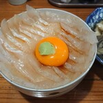 みなと食堂 - メインの平目漬丼。見た目から超うまそう！