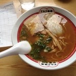 すわき後楽中華そば - 2013.4.27(土)12時 醤油ラーメン580円d(^_^o)美味しいデス。