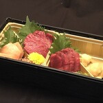 Assorted horse sashimi