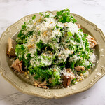 Bonito confit and kale Caesar salad