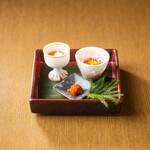 Shabushabu Ichidai - 珍味3種膳。お店には各地の銘酒を取り揃えております。一緒にお楽しみください。