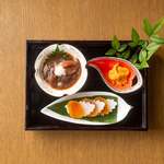 Shabushabu Ichidai - 珍味3種膳。おすすめの地酒とお楽しみください。