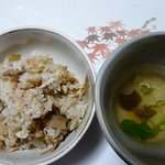 銀杏庵 - 松茸ご飯　　湯葉のお吸い物　　