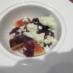 馳走西健一 - イチジク　赤ワインジュレ　ミントのアイス掛け