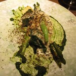 yokoyama - 鰻 シトロンキャビア 白腐乳とほうれん草のソース