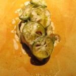 yokoyama - 鰆 XO醤 姫レモン カラマンシー ジャガイモとマッシュルーム バターミルクのソース