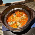 牡蠣と和食。Ikkoku - 牡蠣ウニいくらの極土鍋ご飯