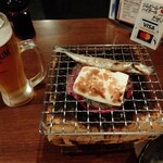 やきとり はな - お通し 220  生ビール 528