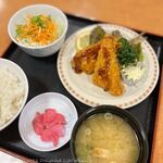 こまくさの湯 - アジフライ定食（入浴食事セット1200円）/単品670円