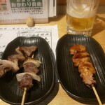 Honkaku Sumibi Yakitori Sankai - ハツ、砂肝、豚ヒレ