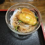 Choushun - キュウリと水菜と春雨に胡麻ドレッシング