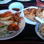 上海潮 - バイキング@1,344　１回目の盛り。このあと２回お代わりしました！