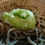 玄 - いなかそば　オクラとろろかけのアップ！