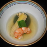 和食もみじ - 野菜と海老の炊き合わせ