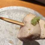 炭焼 おかげさん - ささみ〜火入れはジャスト。水分あるのに旨味もたっぷり！うまい＼(^o^)／