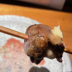 炭焼 おかげさん - ハツ〜普通のハツとは食感が違い硬くない。脂が強く旨味が強烈