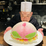 仁修樓 - ◎誕生日祝いで桃まんじゅうを用意してくれた❗️