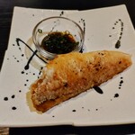 小料理 椿 - 甘鯛の松かさ揚げ。