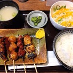 Ganso Yakitori Kushi Hacchin - やきとり定食（タレ）