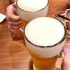 あだち - 生ビールで乾杯♪(*^^)o凵凵o(^^*)♪