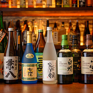 We are proud of our wide selection of carefully selected local sake, authentic shochu, and various types of whiskey!