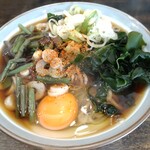 ガリレオ 八兵衛 - 山菜そば、生たまご