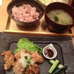 五穀 - 鶏のヘルシーおろし竜田揚げ定食@930