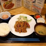 Kokoro Kousi - 牛カツ定食(1,200円)
                        とろろ･明太子･生卵･白ご飯お代わり自由