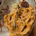 すが弥 - ムラサキウニとオリーブオイルで和えた冷製カッペリーニです。