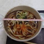 須田うどん - かけうどん_450円　丼の直径17cm