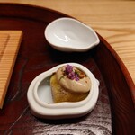 一本杉 川嶋 - 夕採れの無花果とゴマダレ蒸しアワビ