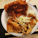 Katsuya - ロースカツと豚焼肉の合盛り丼