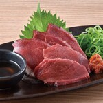 Horse sashimi served with Aizu spicy miso