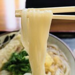 丸池製麺所 - かけうどん小ひやあつ400円 ちく天120円