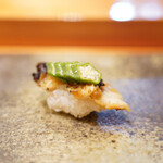 天寿し - 栄螺とオクラ