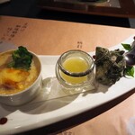 網元の宿 ろくや - 栄螺グラタン オリーブ山葵餡掛け