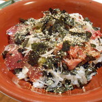 沢庵 - 鰹と鮪の二色丼２０１３，４