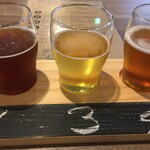牛込ビール館 - クラフトビール飲み比べ3種