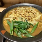純愛うどん なでしこ - カレーうどん（中）（350g）・あぶりチーズトッピング