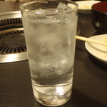 焼肉まんしゅう - 芋焼酎　水割り