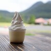 レストハウスやまなみ - プリンソフトクリーム(480円)