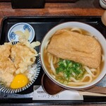 饂飩とお酒 からほり きぬ川 - おやこめしセット、きつねうどん