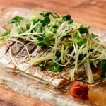 Salted mackerel with ponzu sauce