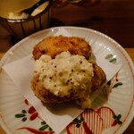 酒呑蕎食〆タグル - 秋鮭のつみれ　タルタル添え