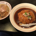 Chuuka Hanten Hyakunen - 黒酢の餡が冴える天津飯と中華そはのセット