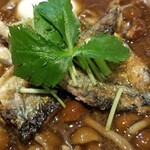 Rock’anDo - 秋刀魚なめこそば＋味玉